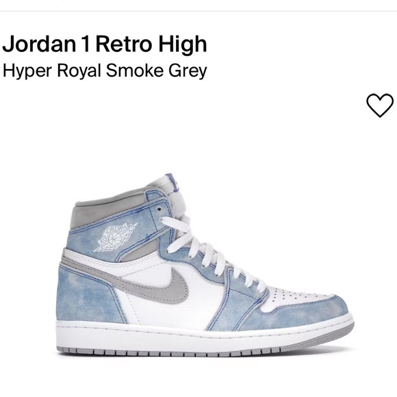 Jordan 1 Retro High Hyper Royal Smoke Grey